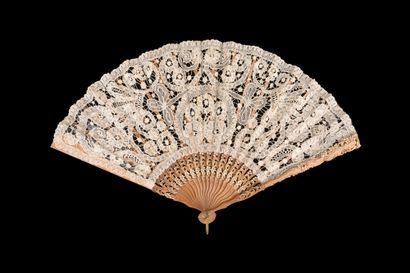 Two fans, Europe, circa 1900 *One, the leaf...