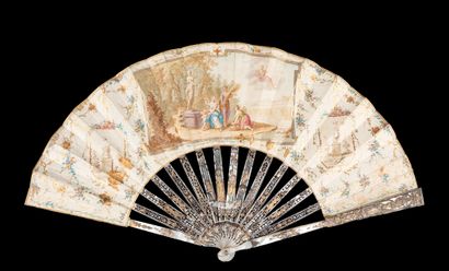 Homage of the Seasons, ca. 1780 Folded fan,...
