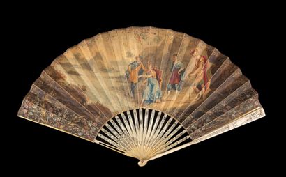 The King, circa 1800-1820 Folded fan, the...