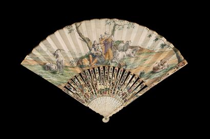 null Herd and shepherds, Europe circa 1760-1770
Folded fan, the skin sheet, mounted...