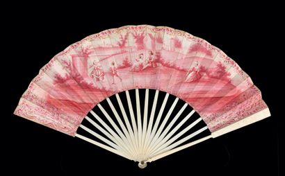 La vie en rose, circa 1760-1770 Folded fan,...