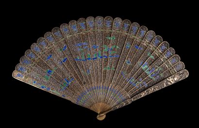 null Islands in the countryside, China, circa 1820
A broken silver fan, filigree...