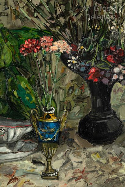null 
Francis GRUBER (1912-1948) 

 Still life with lilacs, 1943

 Oil on canvas...