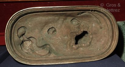 null D’après Antoine Louis BARYE Lion et serpent Epreuve en bronze patiné brun vert...