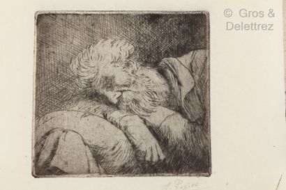 null Alphonse LEGROS (1837 – 1911)

-Homme endormi (2 exemplaires). 

7 x 7,5 cm

-Paysage...
