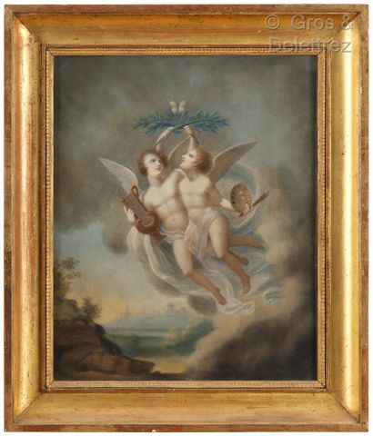 null Louis Bertin PARANT (1768-1851) Allegory Watercolor signed 45 x 36 cm