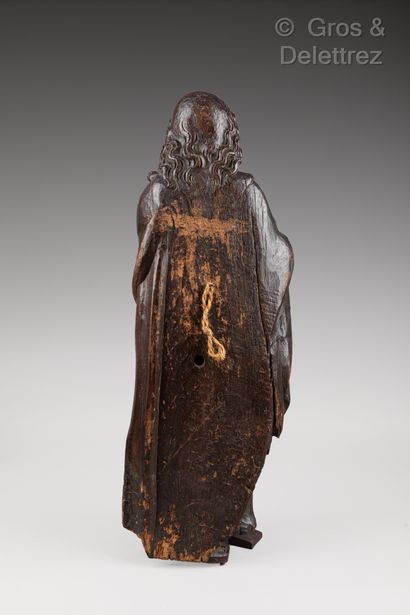 null Saint John of the Calvary Sculpture in oak with patina 17th century Height :...