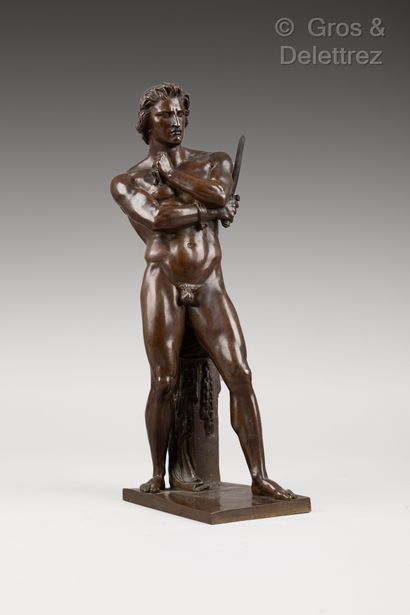 null Denis FOYATIER (1793-1863), after Spartacus Sculpture in brown patinated bronze...