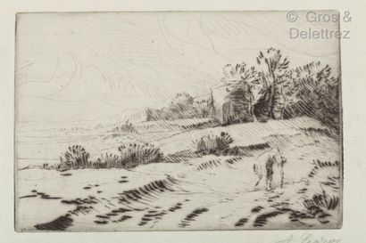 null Alphonse LEGROS (1837 - 1911)

-Sleeping man (2 copies). 

7 x 7,5 cm

-Landscape...