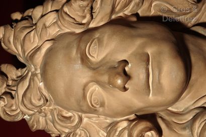 null 
Bust of Corneille van Cleve Bust in patinated plaster terracotta after Caffierri....