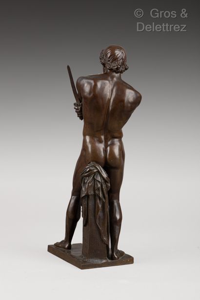 null Denis FOYATIER (1793-1863), after Spartacus Sculpture in brown patinated bronze...