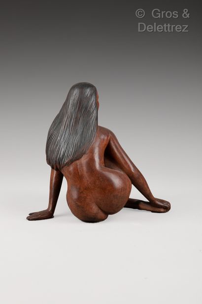 null Valerio DEMARCHI known as VALERIUS (born in 1941) Nude Thai woman Sculpture...