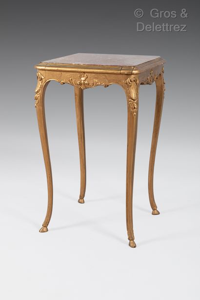 Small Louis XV style gilded wood coffee table...