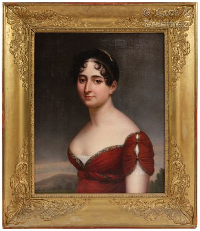 Ecole française vers 1810 Portrait de femme...