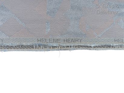 HÉLÈNE HENRY (1891-1965) Métrage de tissu « Rosaces »    jaune L : 7 mètres