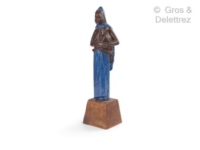 Anna QUINQUAUD (1890-1984) "Maternity Pita".

Sculpture in blue enamelled terracotta...