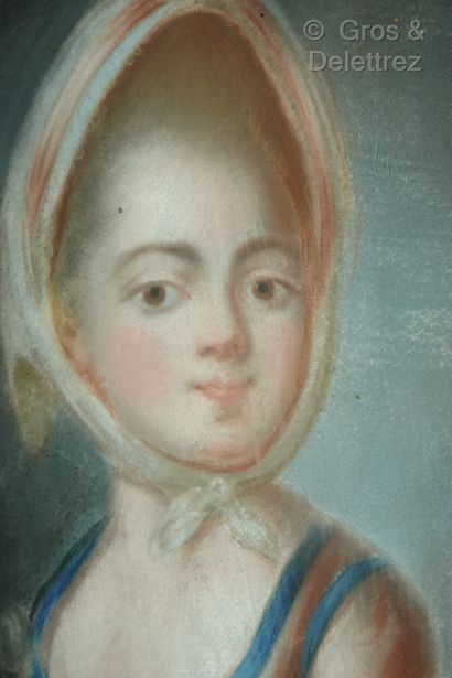 École française fin du XVIIIe Portrait de jeune fille à la vièle

Pastel de forme...
