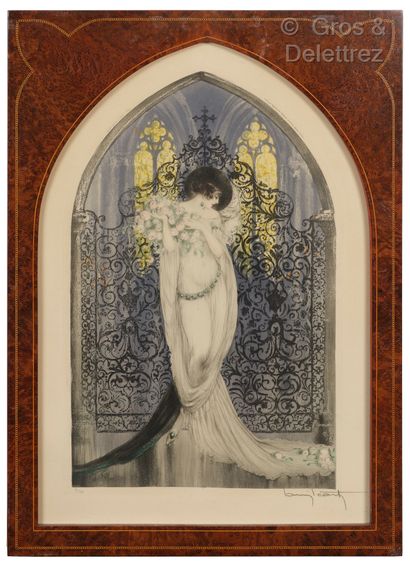 null Louis ICART (1888-1950)

Tosca. 1928.

Engraving in color of ogival form in...