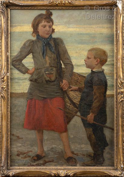null Alphonse GUILLOUX (1852-1939)

Fillette et jeune garçon à la pêche en bord de...