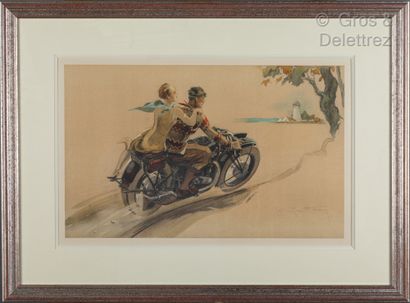 GEO HAM (1900-1972)

Couple sur une moto...