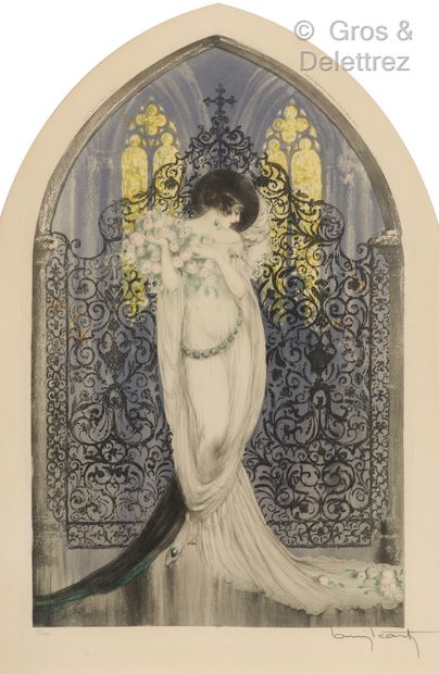 null Louis ICART (1888-1950)

Tosca. 1928.

Engraving in color of ogival form in...