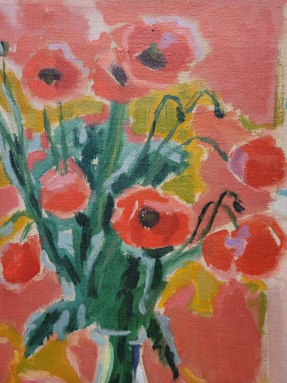 null 
Jules CAVAILLES (1901-1977)




Vase de coquelicots, 1943




Huile sur toile,...