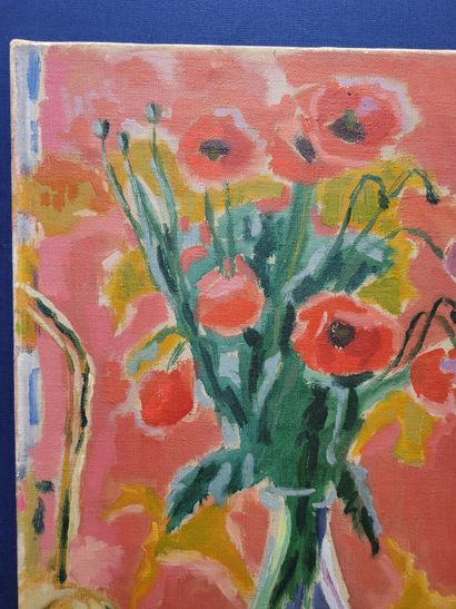 null 
Jules CAVAILLES (1901-1977)




Vase de coquelicots, 1943




Huile sur toile,...