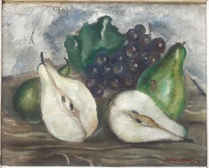 null Jean BERQUE (1896-1954)

Still life with grapes and pears 

Oil on canvas

Signed...