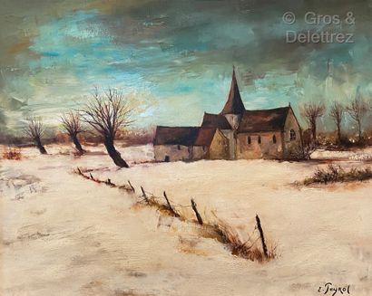 null Eric PEYROL (XXth)

The church of Friburge

Oil on canvas signed lower right,...