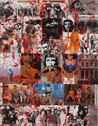 null Toshimitsu IMAI (1928-2002) 

Viva Cuba n°2, March 1999 

Collage and acrylic...