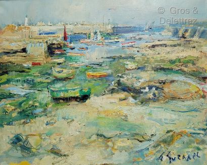 Jean LE GUENNEC (1924-1988) 
Breton port...