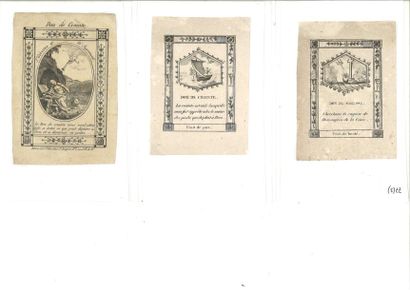 3 Images pieuses imprimées de la fin du XVIIIe...
