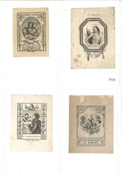 4 Images pieuses imprimées de la fin du XVIIIe...
