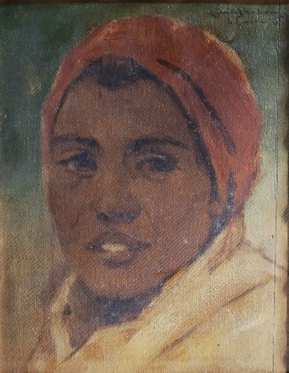 Emile VERBRUGGE (1856-1936) Femme du Caire

Huile sur toile marouflée sur panneau,...