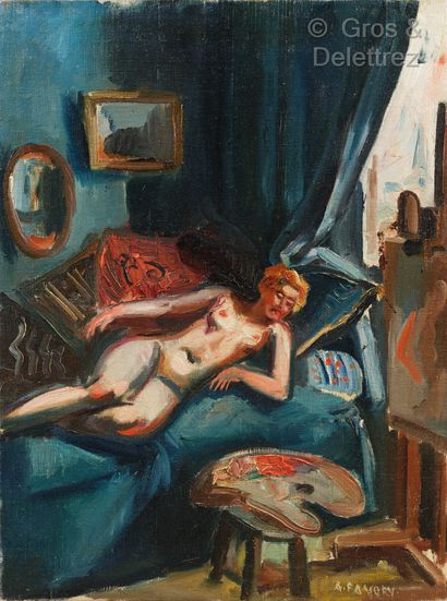 null André FAVORY (Paris 1888 – Paris 1937)



Nu à la palette dans l’atelier de...