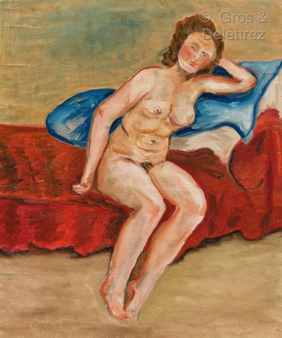 null André FAVORY (Paris 1888 – Paris 1937)



Nu au divan rouge dans l’atelier de...