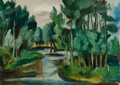 null André FAVORY (Paris 1888 – Paris 1937)



Les arbres au bord de la rivière



Huile...