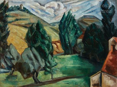null André FAVORY (Paris 1888 – Paris 1937)



Paysage aux collines et aux arbres



Huile...