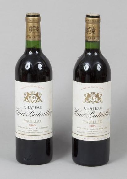 null 2 Bouteilles CH. HAUT BATAILLEY, 5° cru Pauillac 1980 (es)