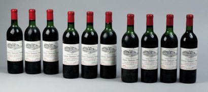 null 10 Bouteilles CH. TROPLONG-MONDOT, Grand Cru St-Emilion 1970 (1 MB bouchon desc.,...