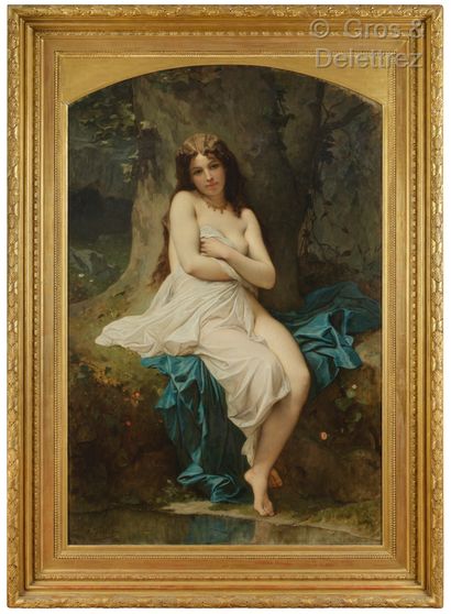 Adolphe JOURDAN (1825-1889) Baigneuse à la source

Huile sur toile.

Signée et datée...
