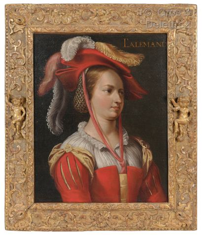 Ecole FRANCAISE vers 1800 Portrait de dame dans l’esprit de la renaissance

Toile

68...