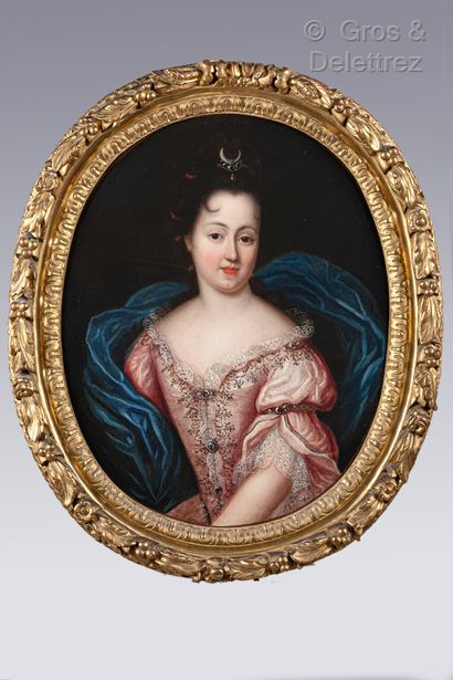 École française vers 1680, entourage d’Henri Gascard Portrait de dame en Diane

Toile...