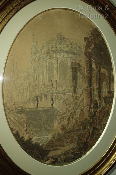Jean Henri Alexandre PERNET (v.1763 - ?) Caprice d’architecture romaine

Plume et...