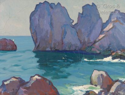 Ivan Ivanovitch GODLEVSKY (1908-1998) Rocks in Gurzuf, Crimea

Oil on canvas.

Signed...