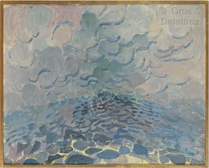 GUSTAV BOLIN (1920-1999) Paysage aux vagues, 1960

Huile sur toile.

Signée et datée...