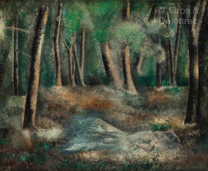 Sei KOYANAGUI (1896-1948) Jeune femme étendue dans la forêt

Huile sur toile, non...