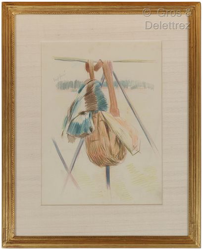 René HERMANN-PAUL (1864-1940) Etude de gibecière

Crayons de couleur sur papier.

Annoté...
