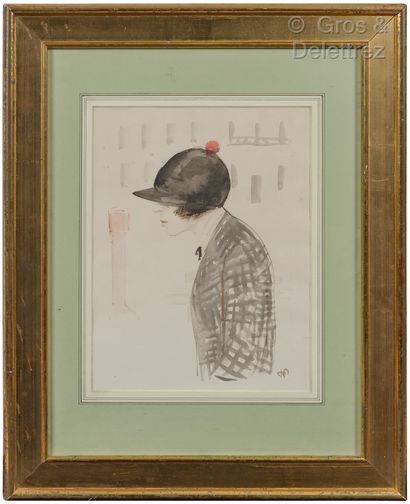 René HERMANN-PAUL (1864-1940) Femme à la casquette

Aquarelle sur papier.

Monogrammée...
