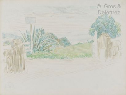René HERMANN-PAUL (1864-1940) Lot of 6 drawings (charcoal, colored pencil, pen and...